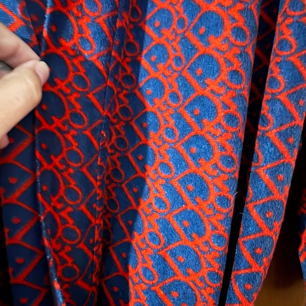 Dior Red and Blue Monogram Robe - Picture 6 of 6